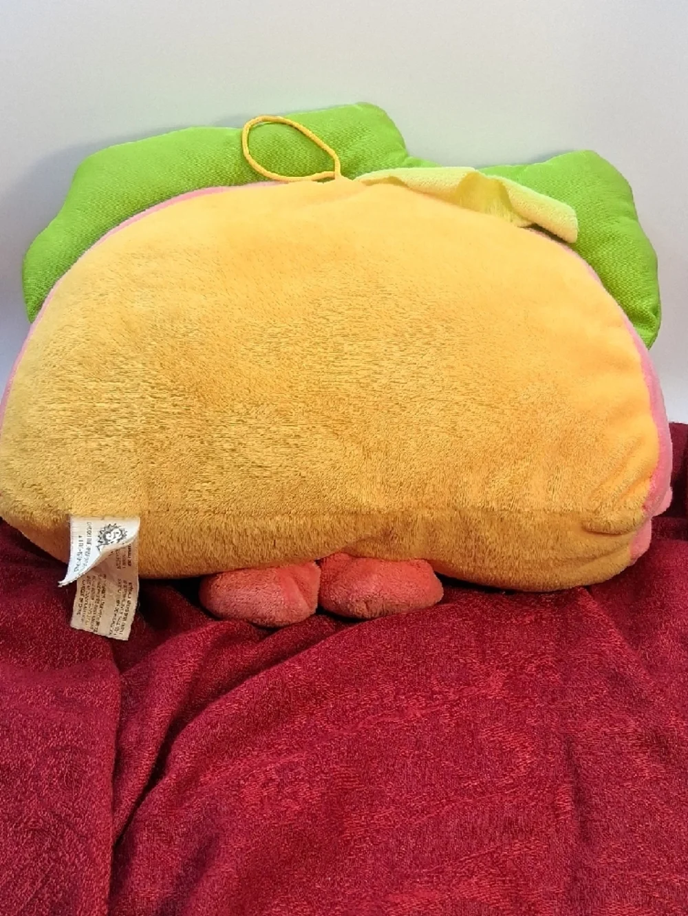 Shopkins Smiling Taco Plush Pillow in Yellow, Pink & Green